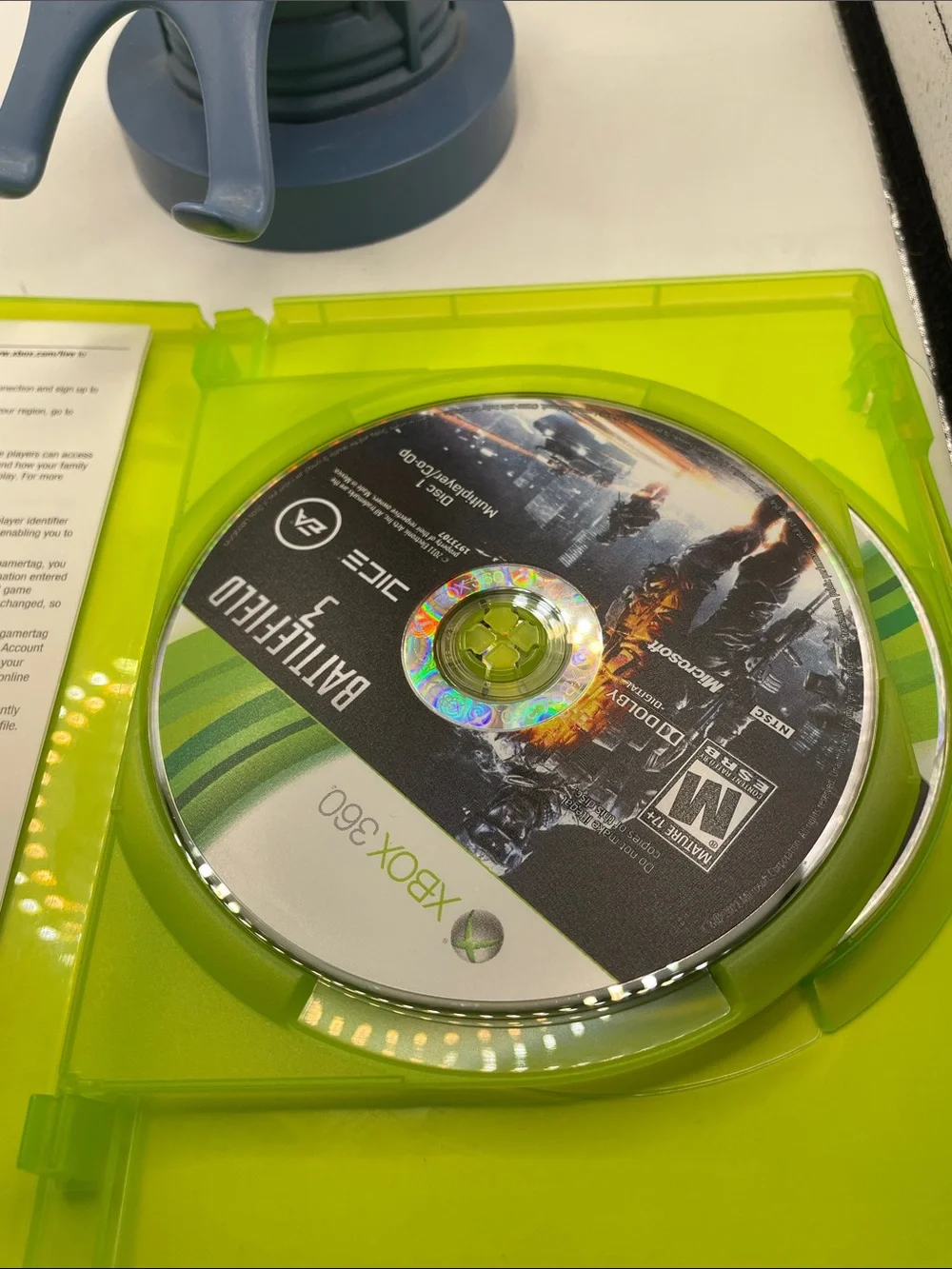 Microsoft Xbox 360 Battlefield 3 with Neon Green Case
